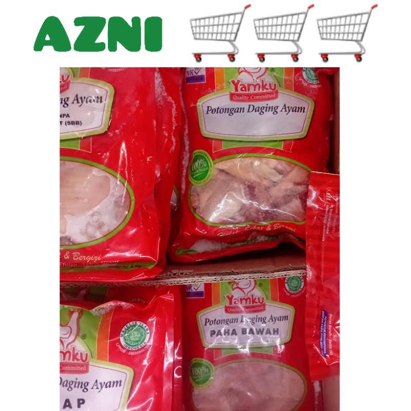 

YAMKU Daging Ayam Beku 1 Kg - Ayam 1 ekor / Paha Bawah/ Sayap / Fillet Dada