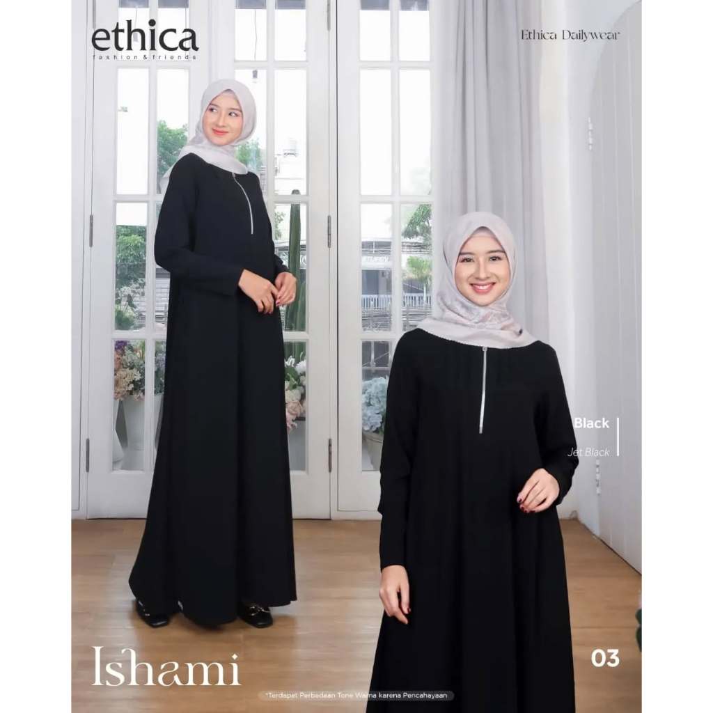 ISHAMI 03 BLACK ETHICA GAMIS || Material Monalisa