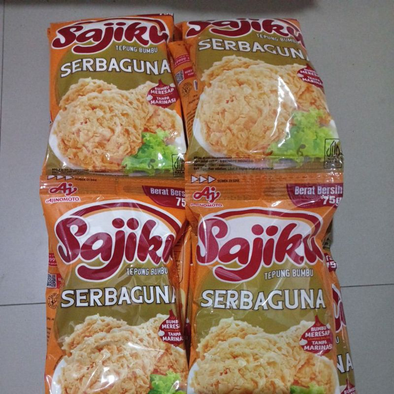 

Ajinomoto SAJIKU Tepung Bumbu SERBAGUNA Sachet 75g Bumbu Meresap Sampai Dalam Tanpa Marinasi