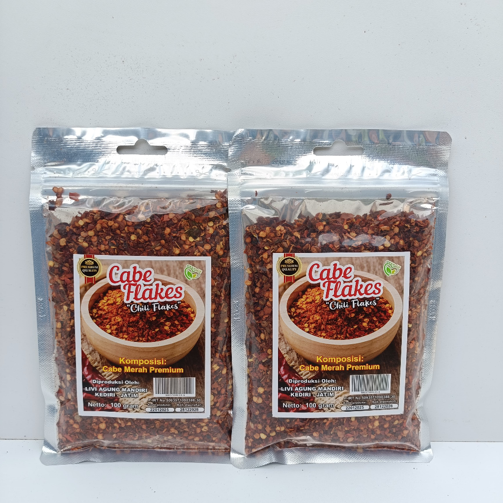 

CHILI FLAKES CABAI BUBUK KASAR BUMBUNYA CHILI OIL 100GRAM