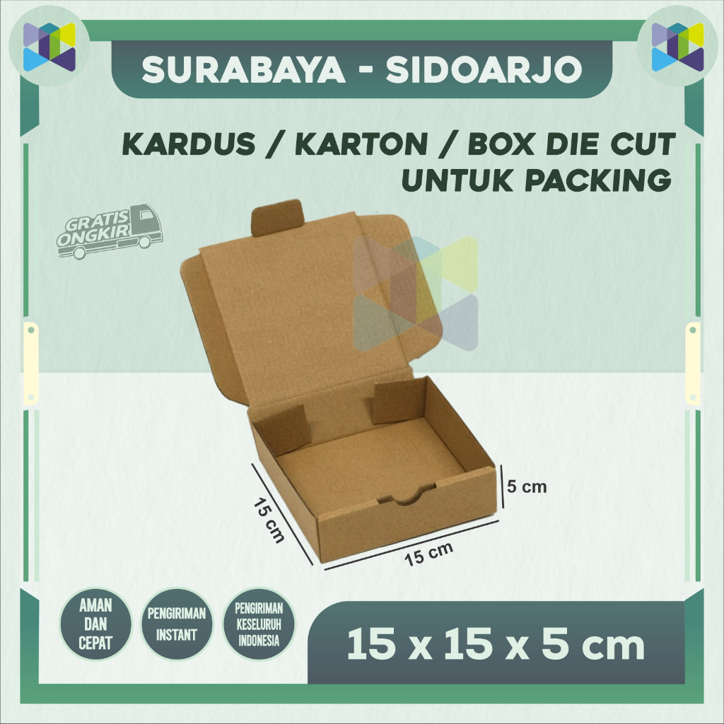 

Kardus Die Cut 15x15x5 / Box Diecut / Karton Cocok untuk Hampers dan Aksesoris