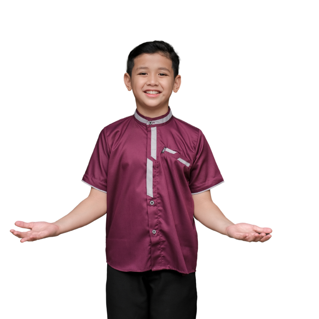 BARS CLOTH.CO Baju Koko Anak Lengan Pendek Usia 4 5 6 7 8 9 10 11 12 Tahun New As Syuria Series Baha