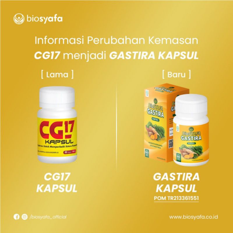BIOSYAFA CG17 KAPSUL / BIOSYAFA G17 KAPSUL (bisa ditawar)