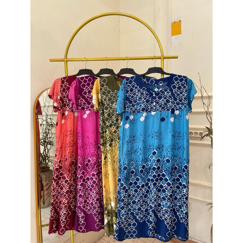 Daster kekinian motif kotak kotak