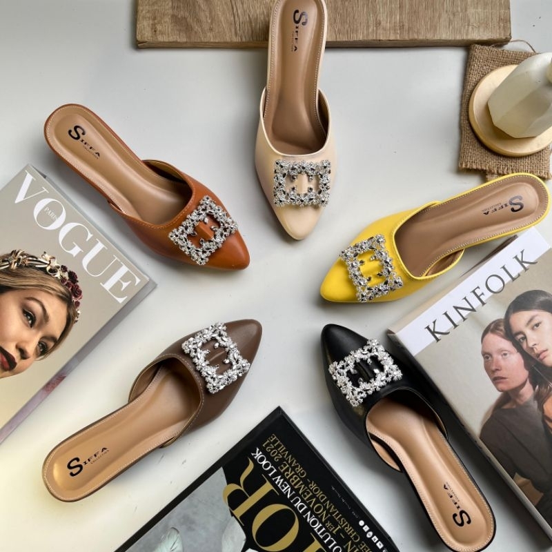 Sepatu Selop Hak 3cm Pariasi