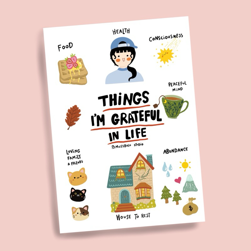 

Things i'm grateful for art prints - self reminder artprints