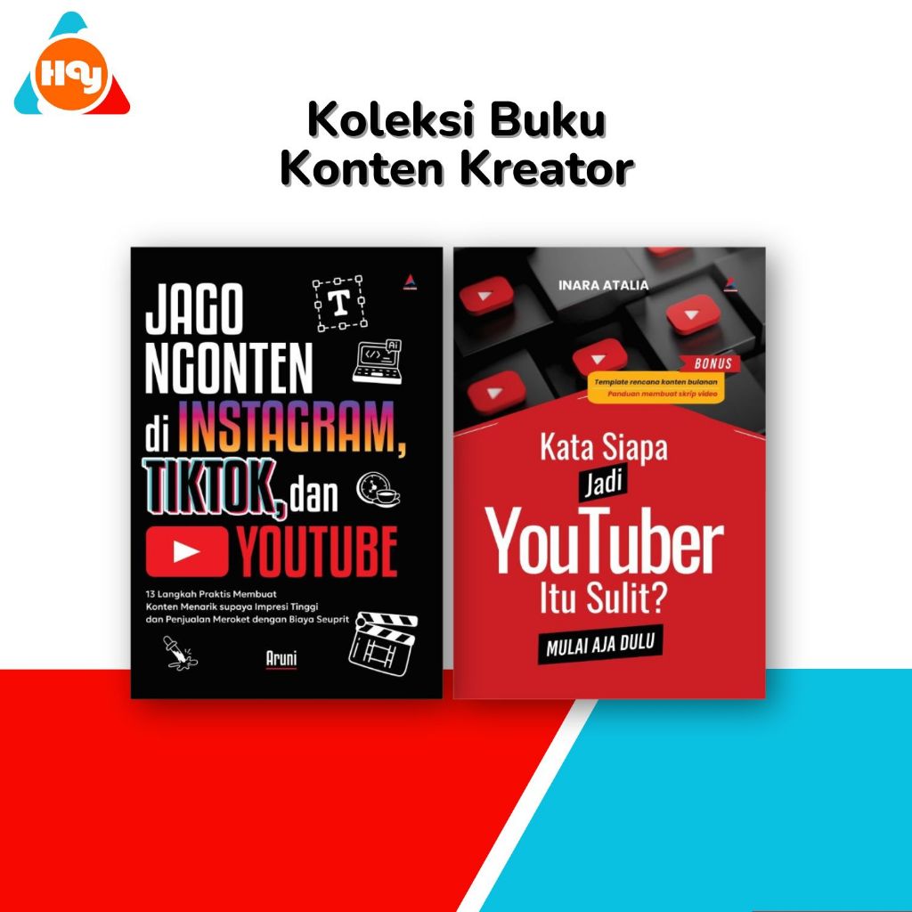 Buku Jago Konten di Instagram,Tiktok Dan Youtube, Kata Siapa Jadi Youtuber Itu Sulit? - Anak Hebat I