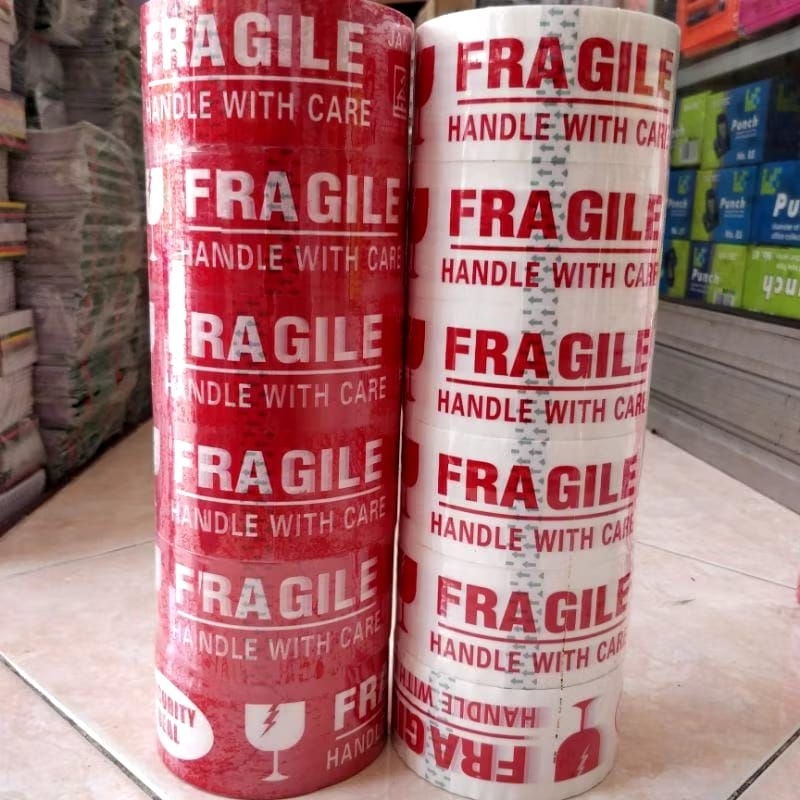 

Lakban FRAGILE 48mmx80yard Security Seal Merah Dan Putih Lakban Packing