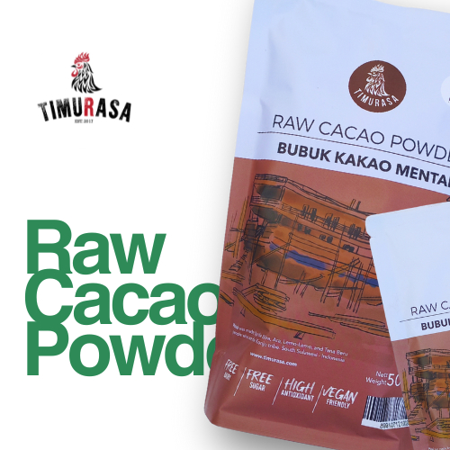 

Timurasa Bubuk Cokelat Raw Cacao 500gr Tanpa Gula dan Susu - 100% Cokelat