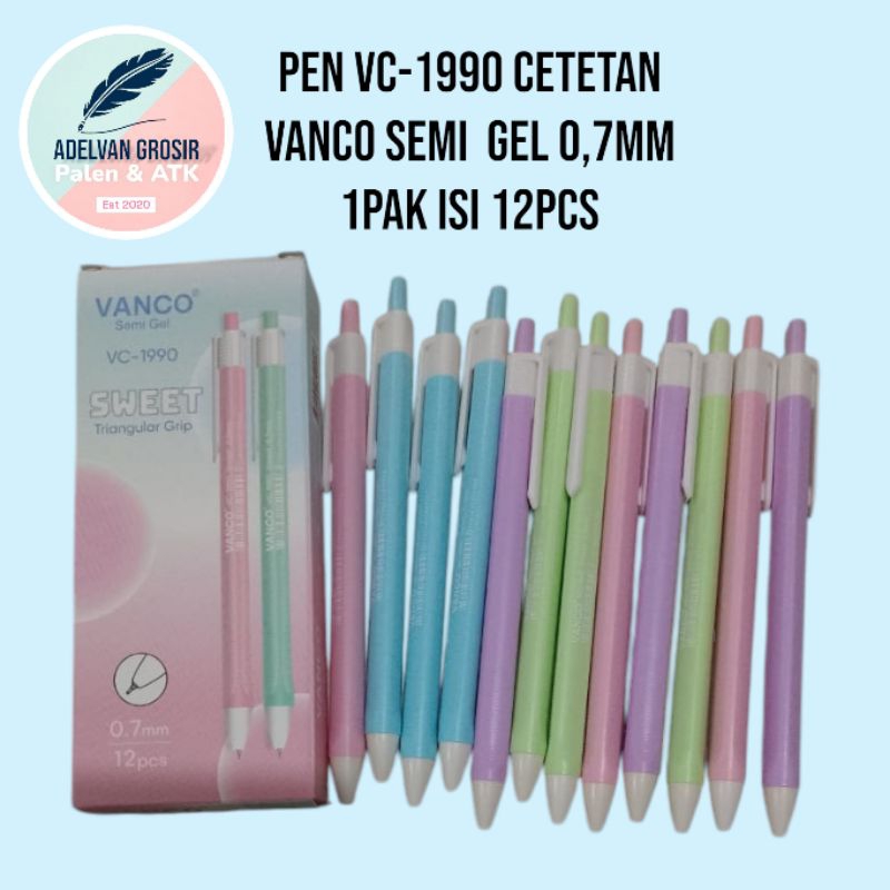 

Pen VC-1990 cetetan vanco semi gel 0,7mm 1pak isi (12pcs)