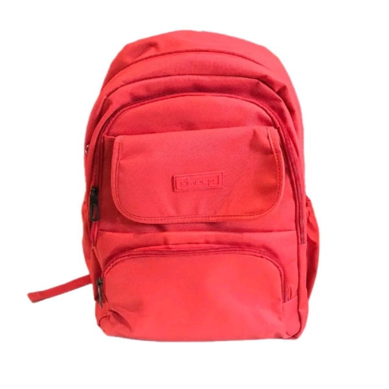 TAS SMP SMA COWOK WARNA MERAH KANVAS KUALITAS SUPER PREMIUM