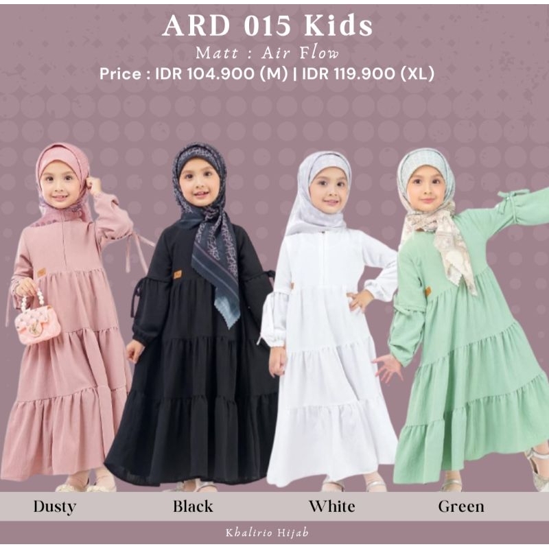 ARD 015 Kids by Arrafi Daily Gamis Anak Air Flow Mewah