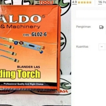 

Blander Las ALDO LPG GL02-6 Welding Torch Stang Blender Stand Blow