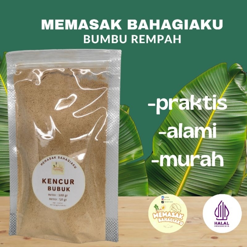 

kencur bubuk 50 gram 100 gram /kencur bubuk murni tanpa campuran/bumbu dapur / bumbu rempah / rempah bubuk/ bumbu masak / kencur bubuk murni
