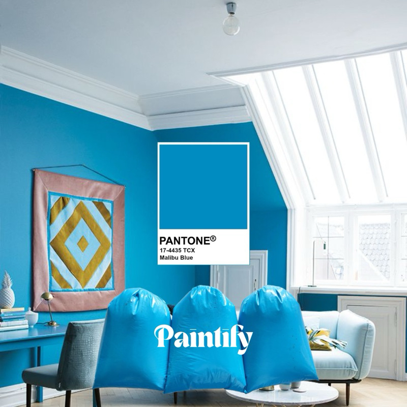 (1KG) Cat Tembok Kiloan Warna Biru Doraemon by Paintify