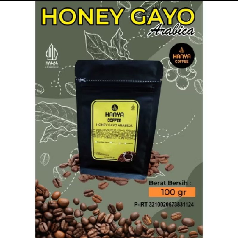 

Hanya Coffee Honey Arabica Premium Proses Roasted beans 100 gram