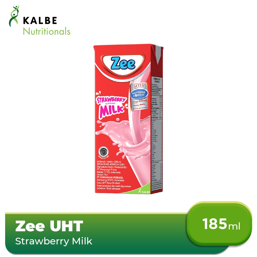 

Zee UHT Strawberry Milk Shake 185ml - Kemasan 1 Pcs