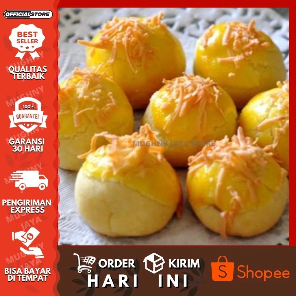 

Termurah! Kue Kering Nastar nanas wisman Isi 500 gram (1/2 Kg) / nastar nanas toping keju homemade