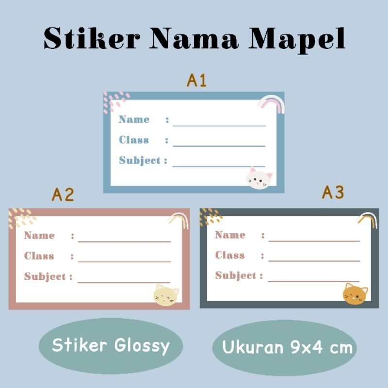 

Stiker Mapel 30 pcs | Stiker Buku Mata Pelajaran | Stiker Buku Custom