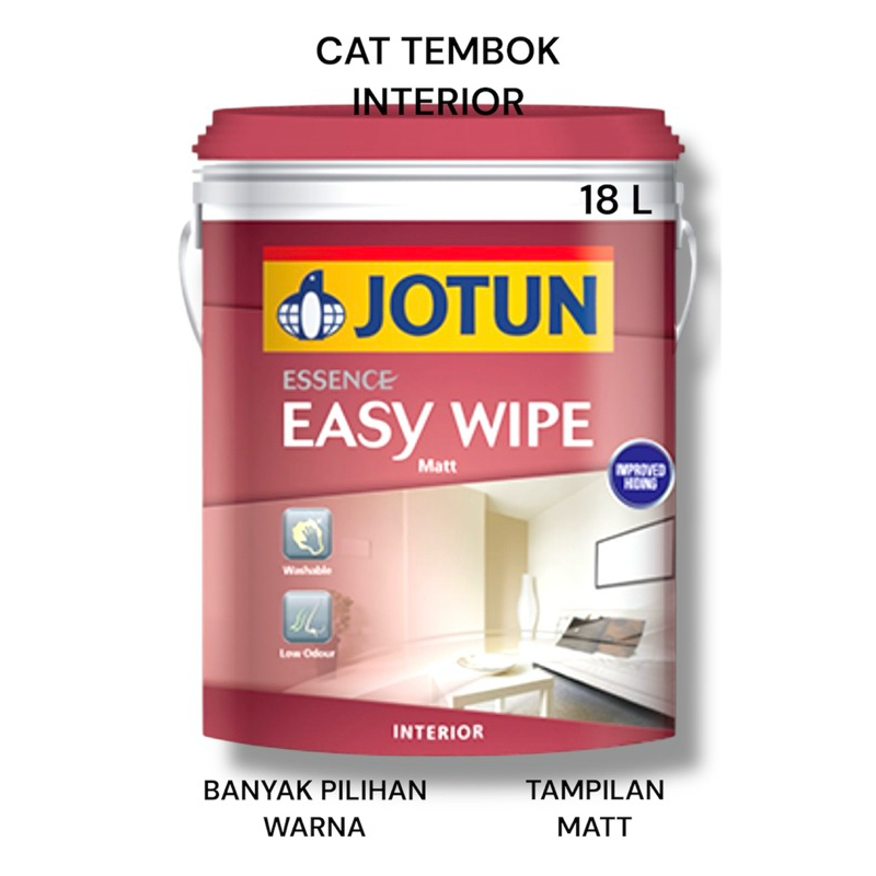 JOTUN EASY WIPE, CAT TEMBOK INTERIOR (18L) TAMPILAN MATT