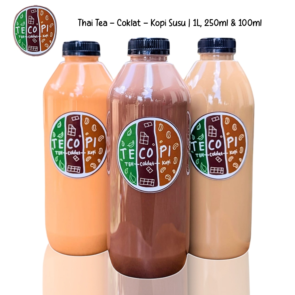 

Tecopi Kopi Susu, Thai Tea, Cokelat – Minuman Premium Siap Minum Botol (100ml, 250ml, 1L)