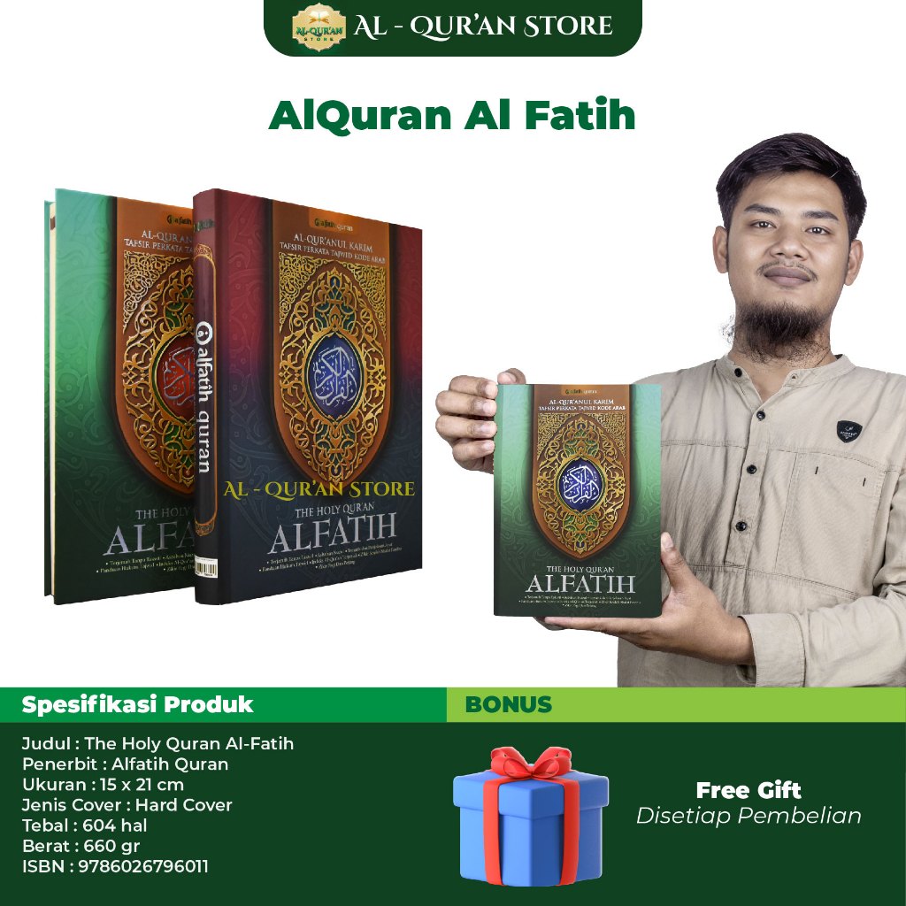 Alquran Mushaf Al Fatih A5, Al Quran Mushaf Al Fatih Tajwid Warna & Terjemah/Alquran Alfatih A5