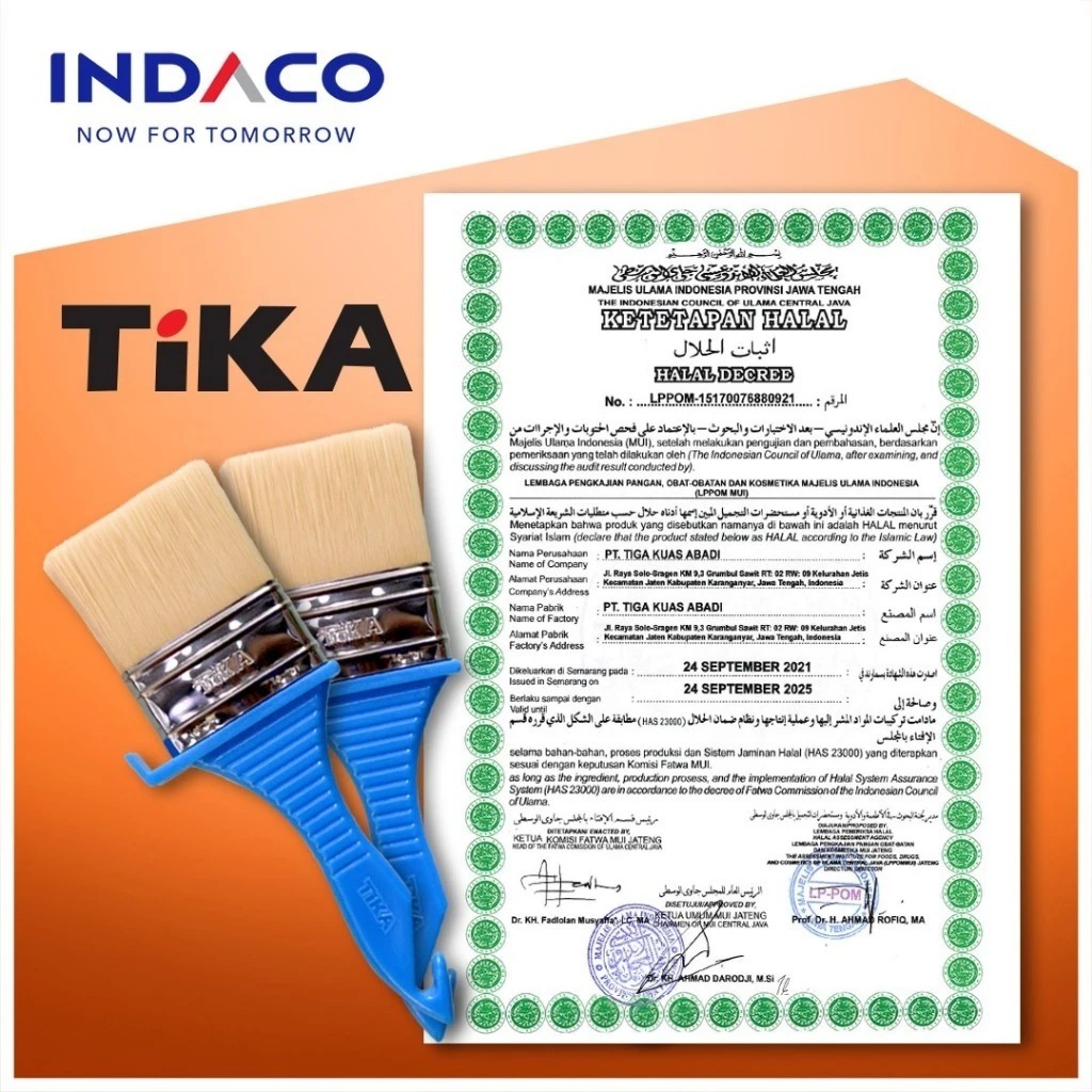 KUAS TIKA PREMIUM TANPA BULU BABI SEMUA UKURAN/kuas cat tembok merk eterna prima aceoldfields