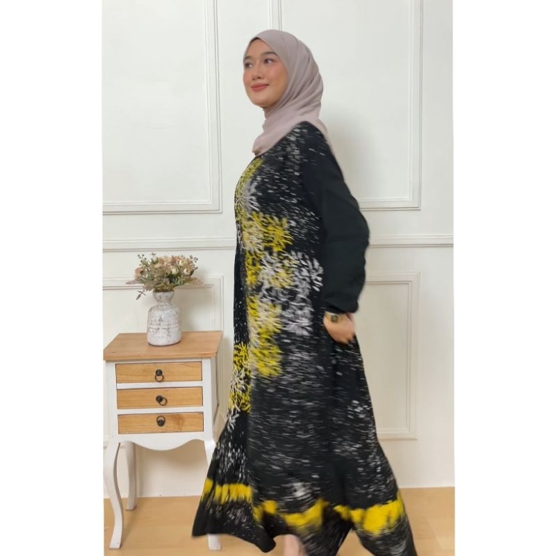 Baju Gamis Rayon Batik Cap Malaman