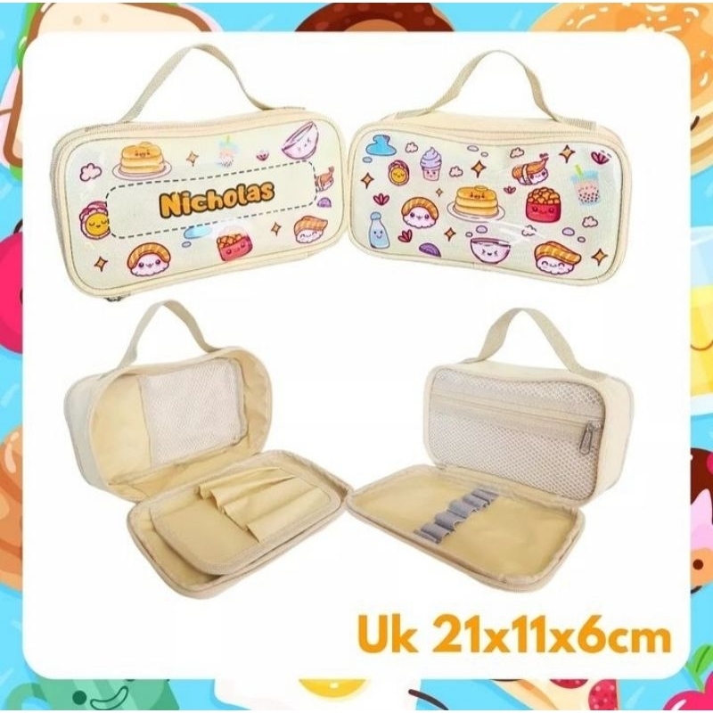 

DOUBLE PENCIL CASE ORGANIZER Kotak Tempat Pensil POUCH ALAT TULIS CUSTOM