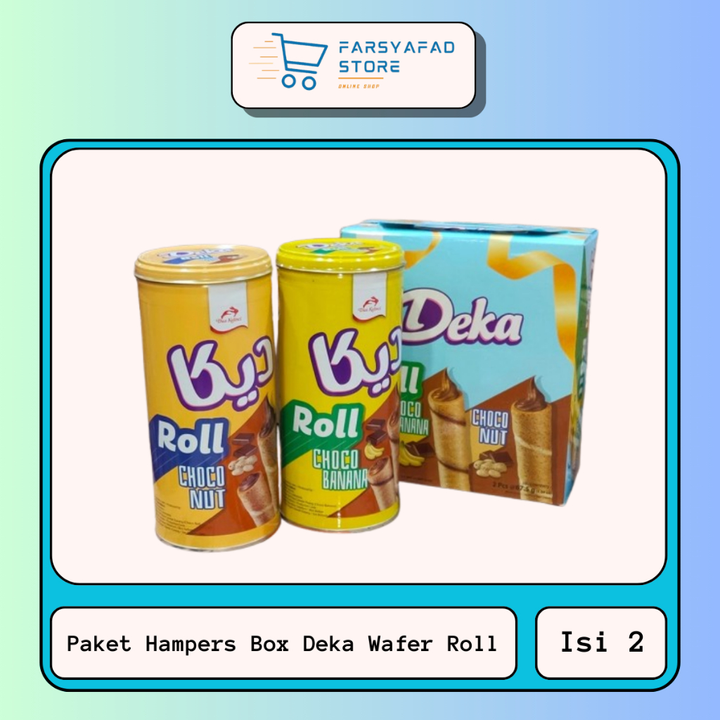 

Paket Box Deka Wafer Roll Edisi Lebaran Isi 2 Kaleng Varian Banana Dan Choco