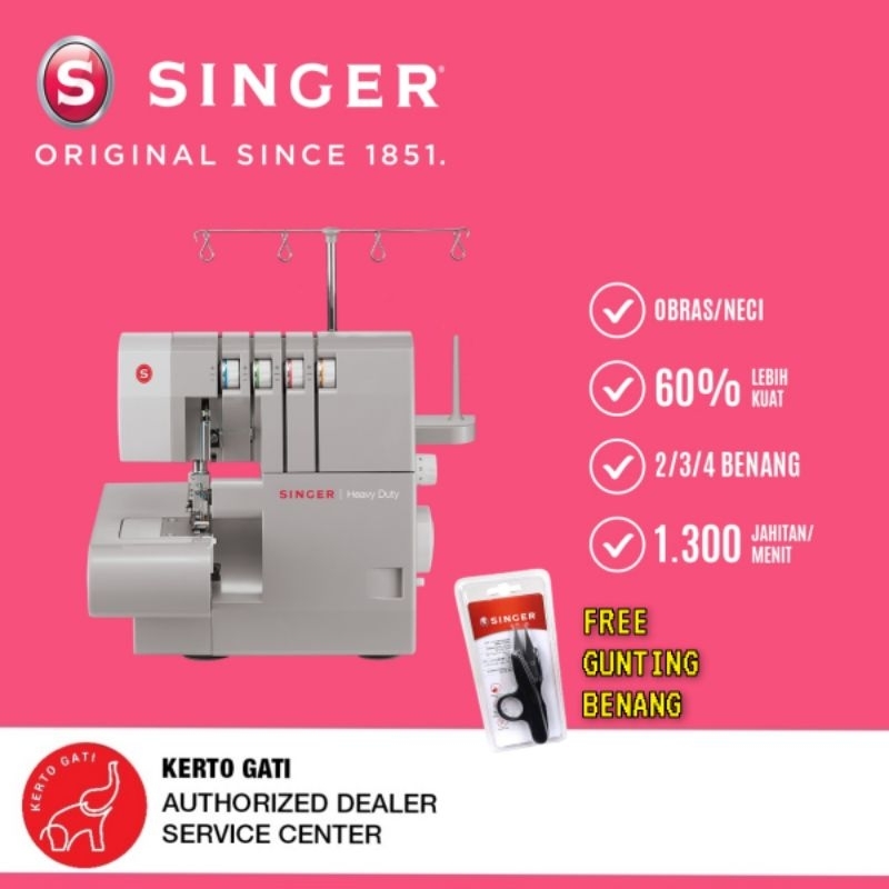 Mesin Obras Neci SINGER 14HD854 - Mesin Obras Singer Portabel