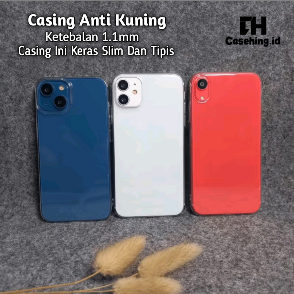 Casehing - HARD CASE CLEAR BENING TRANSPARAN ANTI KUNING IPHONE 7 8 SE PLUS X XS MAX XR 11 12 13 14 