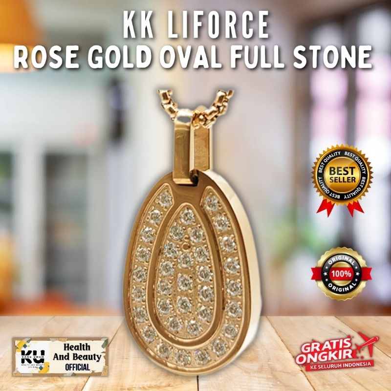 Kalung KK Liforce Rose Gold Oval Full Stone