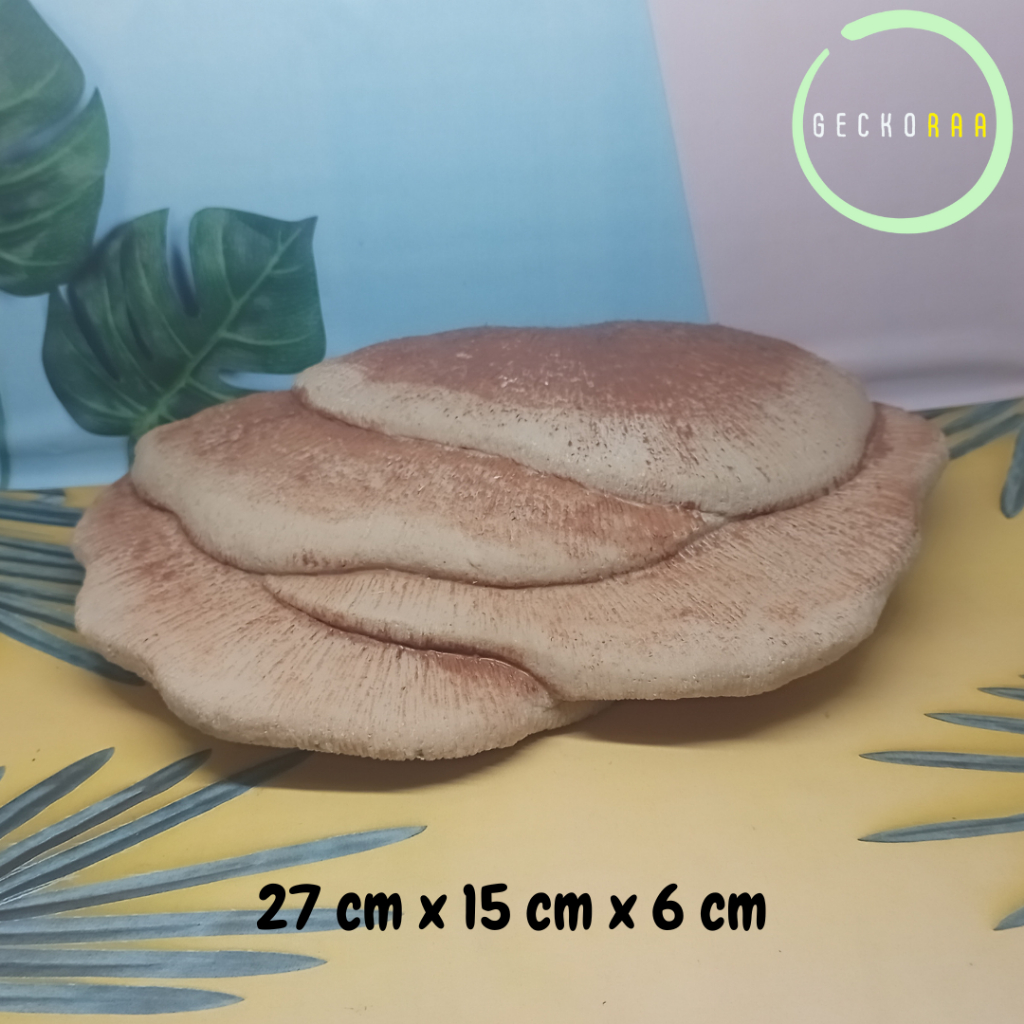 Basking Tempat Jemur Hiasan Bentuk Jamur Besar Tempel Dinding Akuarium Aquarium Reptil Bearded Drago