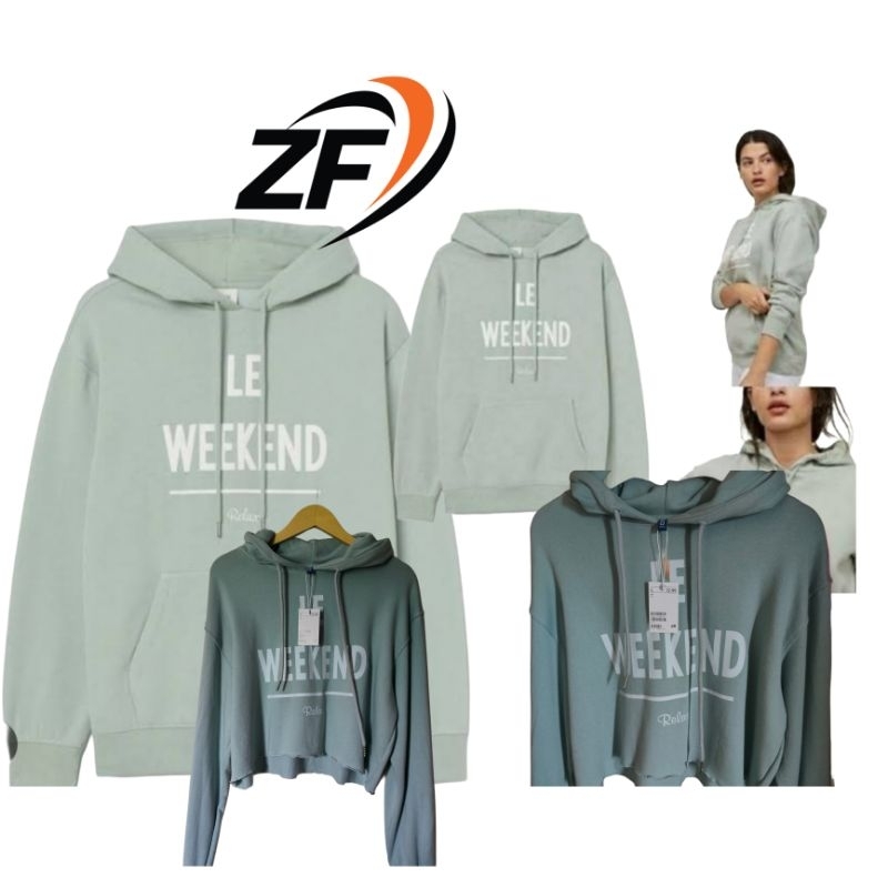 Hoodie HM Le Weekend Hoodie Crop wanita