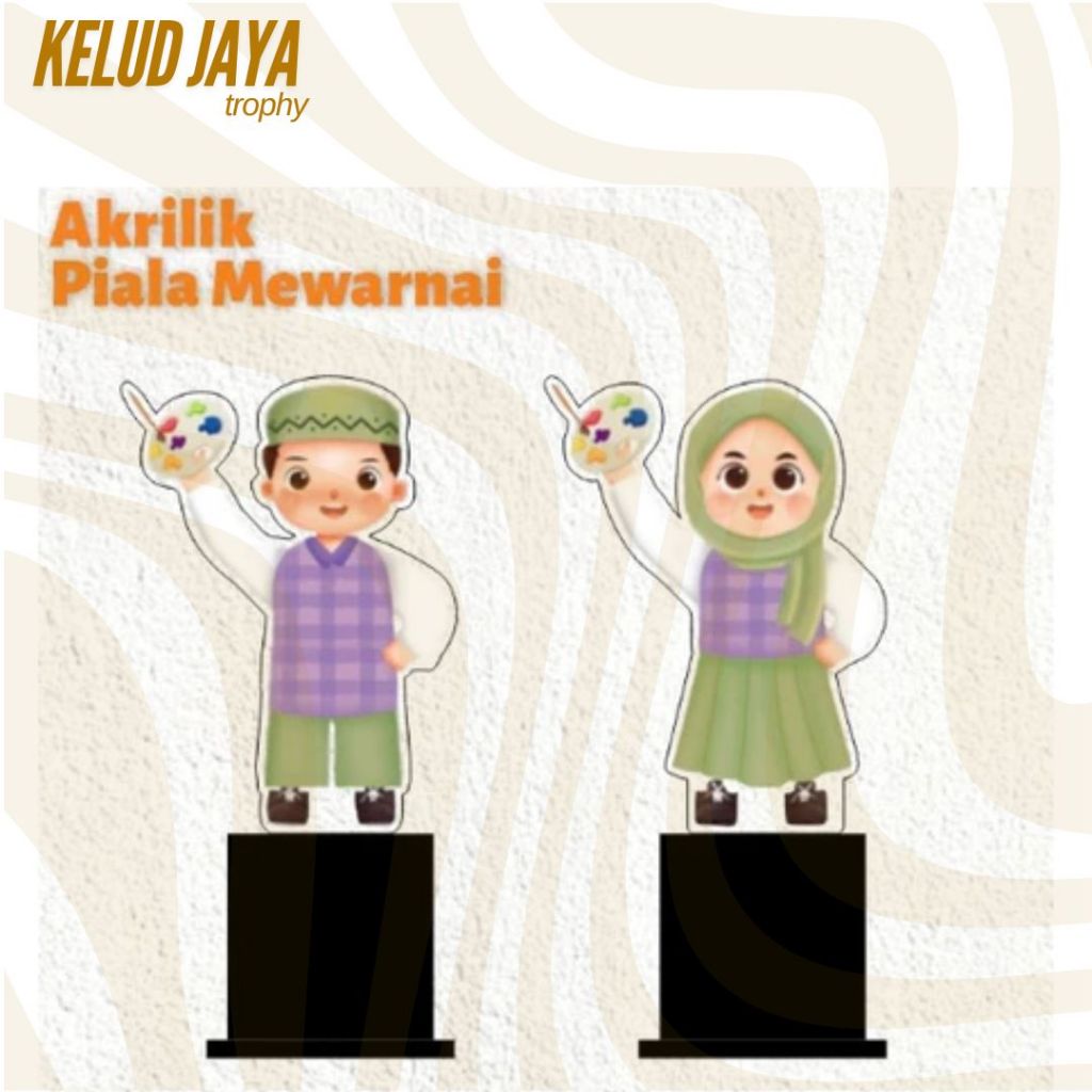 Piala Mewarnai Anak Islami Piala Menggambar Anak Paud Piala Menggambar Akrilik