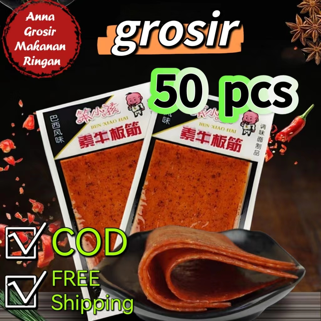 HALAL BEN XIAO HAI Makanan Ringan Pedas Gaya Brasil Jajanan Khas Cina Murah Makanan Ringan Vegetaria