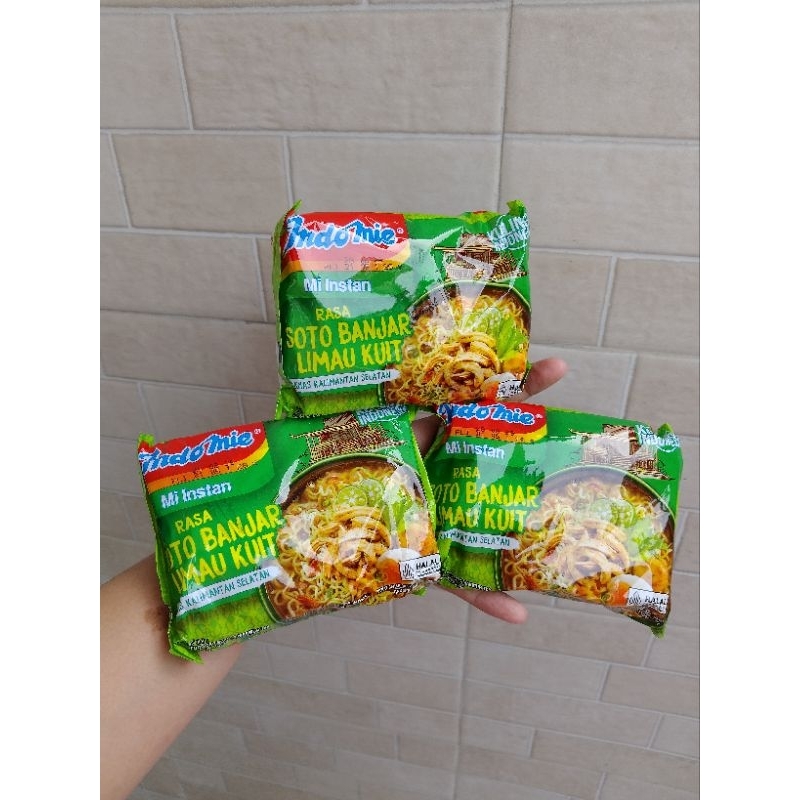 

Indomie RASA SOTO BANJAR LIMAU KUIT khas KALIMANTAN SELATAN 3.500+Admin Shopee 13%+Admin Live 3%