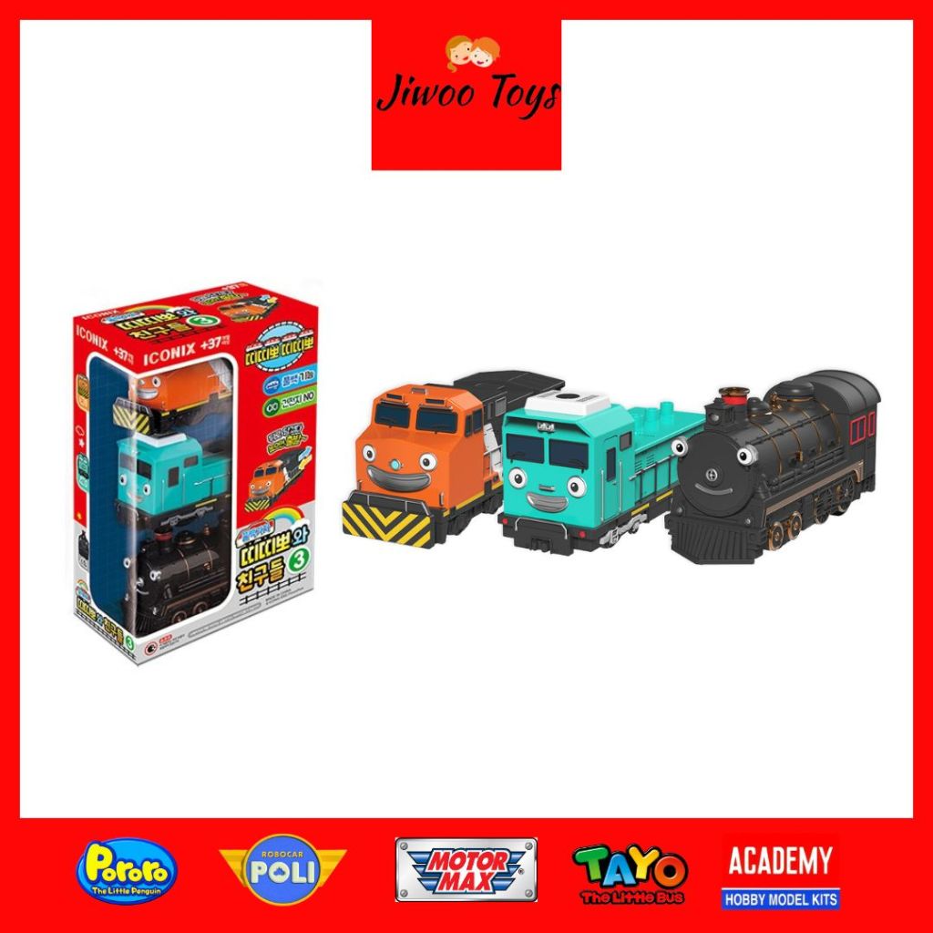 Iconix Titipo And Friends Pullback Titipo TPT 119005 (MANNY,SETTER,STEAM)/Mainan Kereta