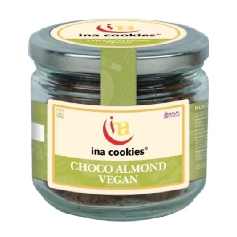 

ina cookies varian CHOCO ALMOND VEGAN [JAR], (ONLY JABODETABEK INSTANT SEND)