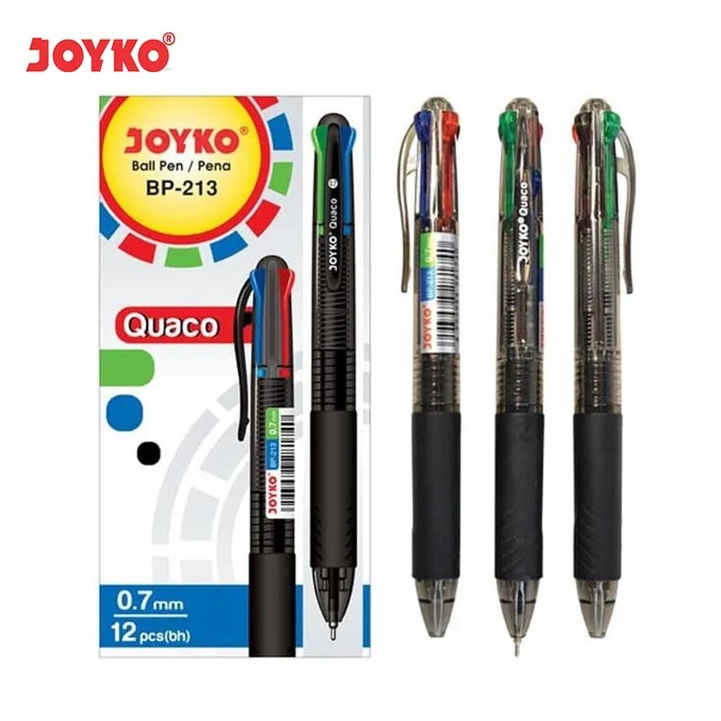 

Ball Pen / Pulpen / Pena Joyko BP-213 / Quaco/ 0.7 mm/ 4 Warna/ Colors