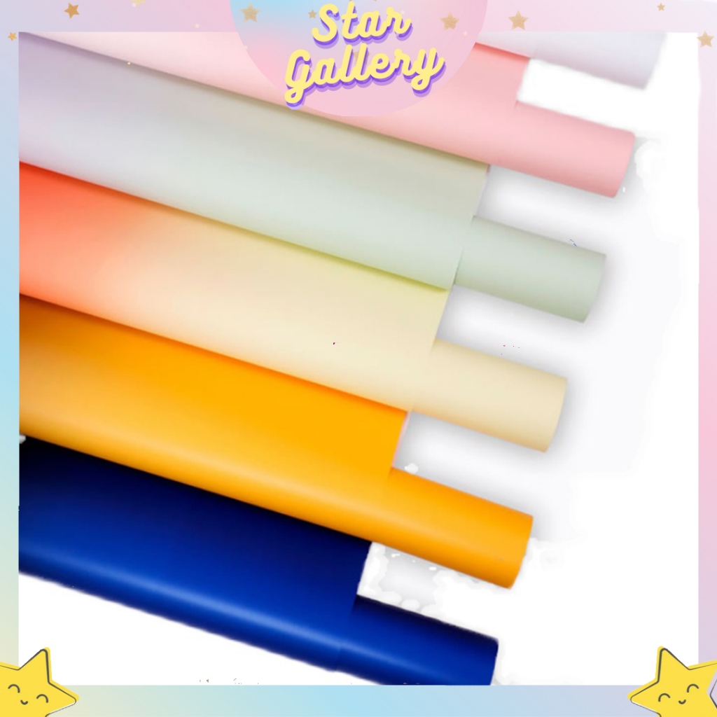 

(20 LEMBAR) Kertas Buket Bunga Gradasi Warna Flower Wrapping Cellophane Gradient Color Florist Gradasi KB6201