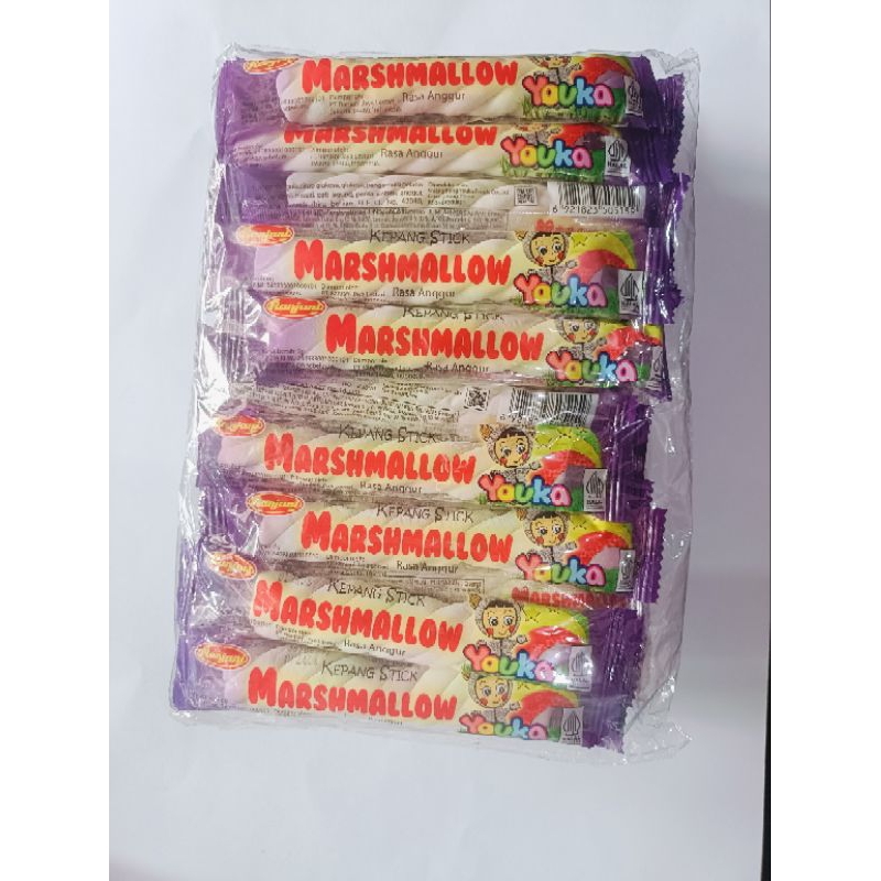 

YOUKA MARSHMALLOW RASA STRAWBERRY/ANGGUR ( 1 PACK ISI 20)