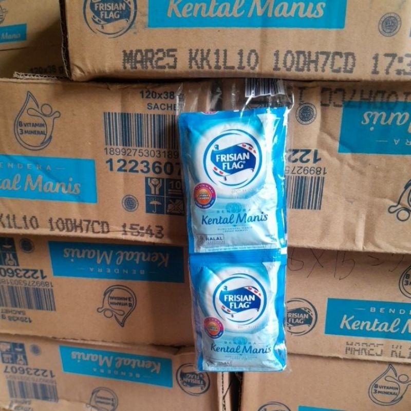 

Frisian Flag Susu Kental Manis Sachet 1 Dus Isi 120 x 38gr
