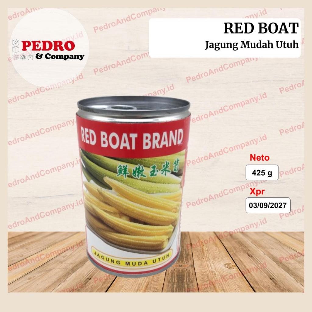 

Red Boat Brand Jagung Muda Utuh 425 gram canned young corn whole