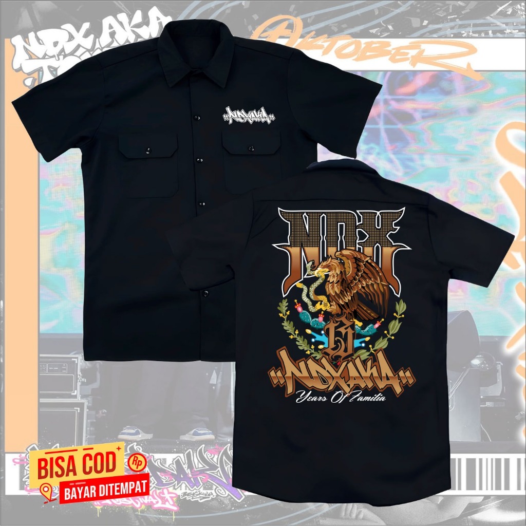kemeja workshirt band music NDX