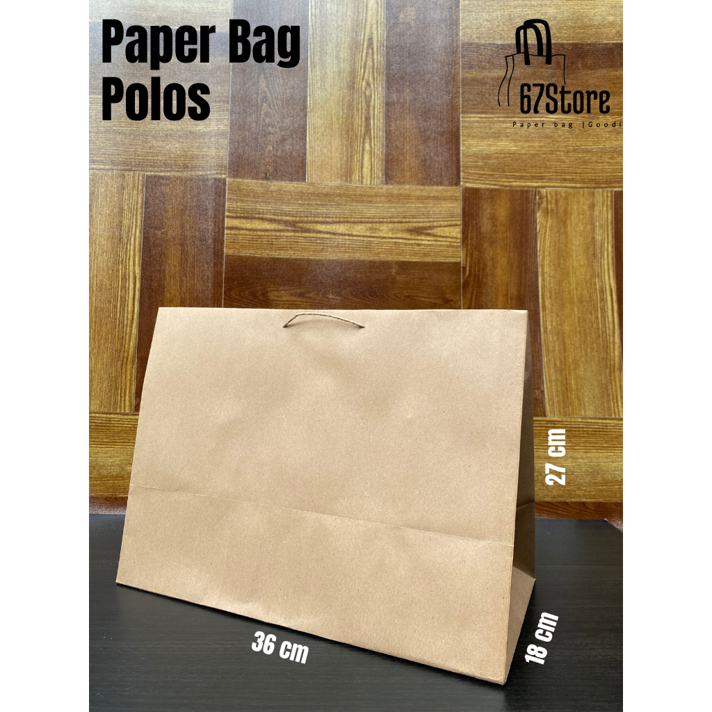 

Paperbag Besar XL Polos |Tas Kertas Samson Kraft Jumbo 36 x 18 x 27cm