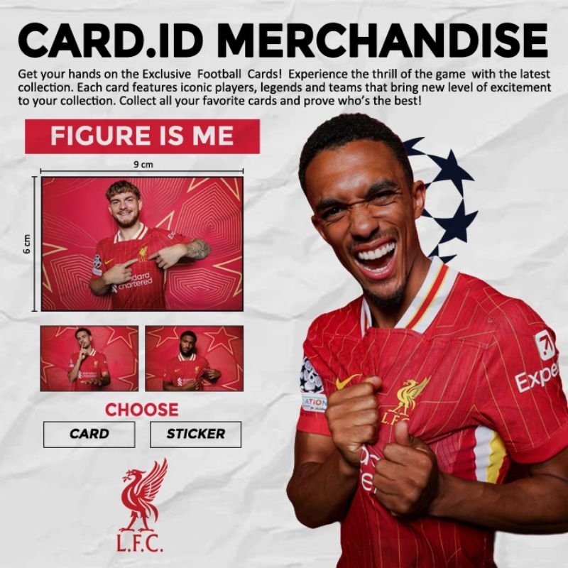 Photocard Bola Liverpool - Champions League 24-25