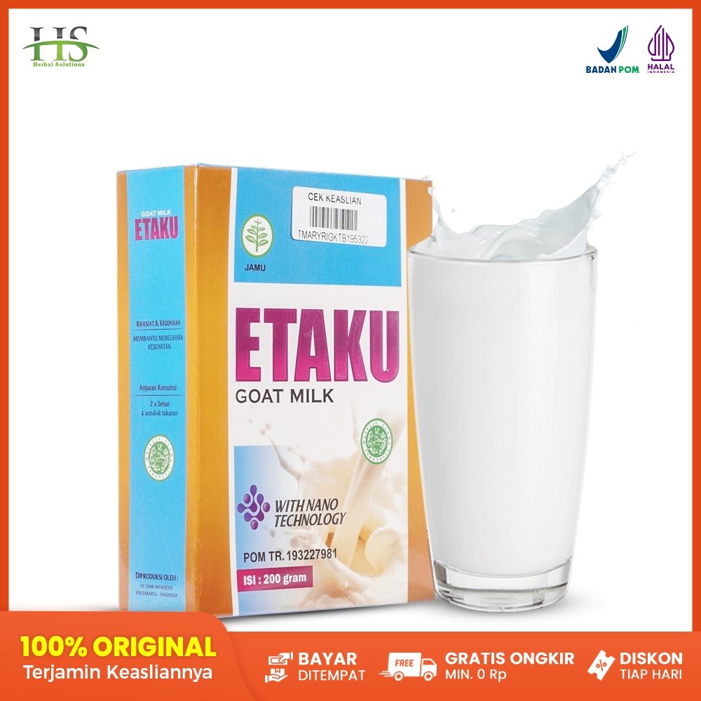 

Susu untuk Kolesterol, Diabetes, Kadar Gula Tinggi - Etaku Susu Bubuk Kambing Etawa 100% Original