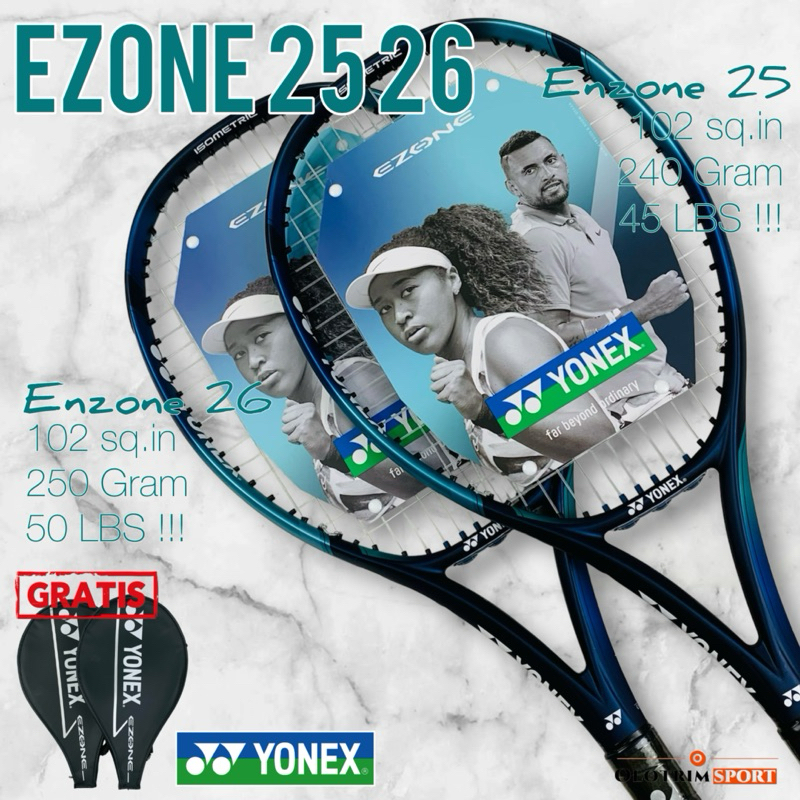 Raket Tenis YONEX EZONE 25 26 EZONE25 EZONE26 TENNIS ORIGINAL